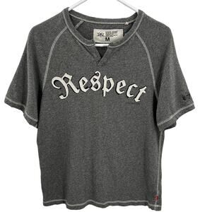 Guess Women's Gray Short Sleeve V Neck Pullover Tee Size Medium